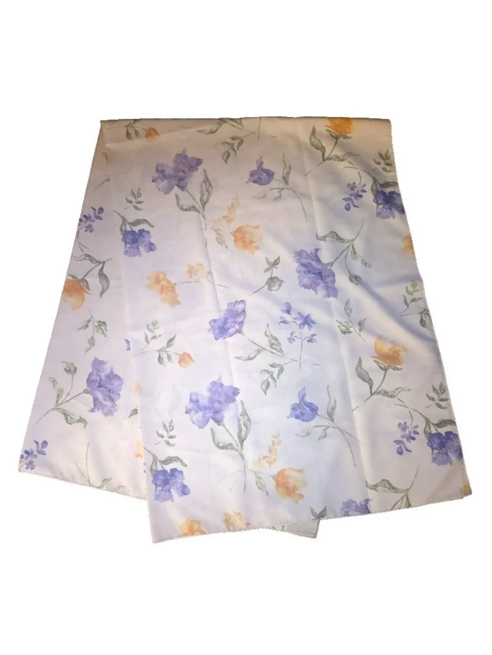Floral Rectangle Tablecloth Purple Yellow Flowers Clean 60 x 80